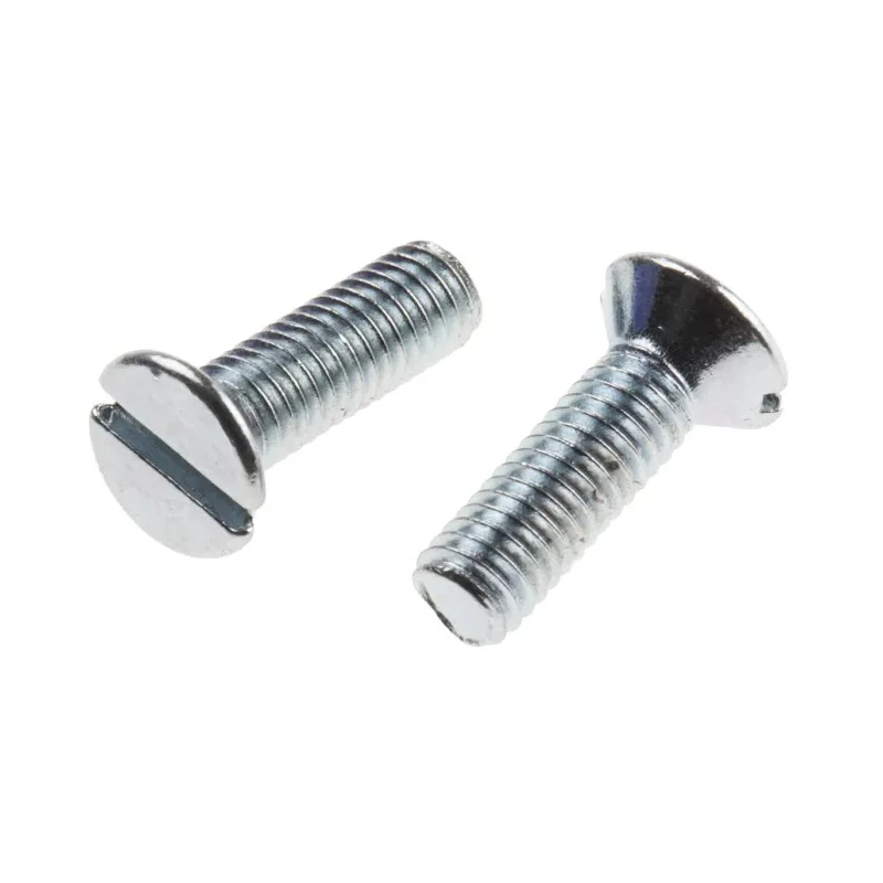 RS PRO Slot Countersunk Steel Machine Screw M3 Thread Length 10 mm 908-7362