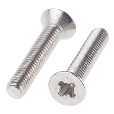 RS PRO Pozidriv Countersunk Steel Machine Screw 12 mm M3.5 908-7491