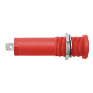 Schutzinger Red Female Banana Socket 4 mm Connector Tab Termination 1kV 16A Nickel Plating HSEB 3125 L Ni / RT