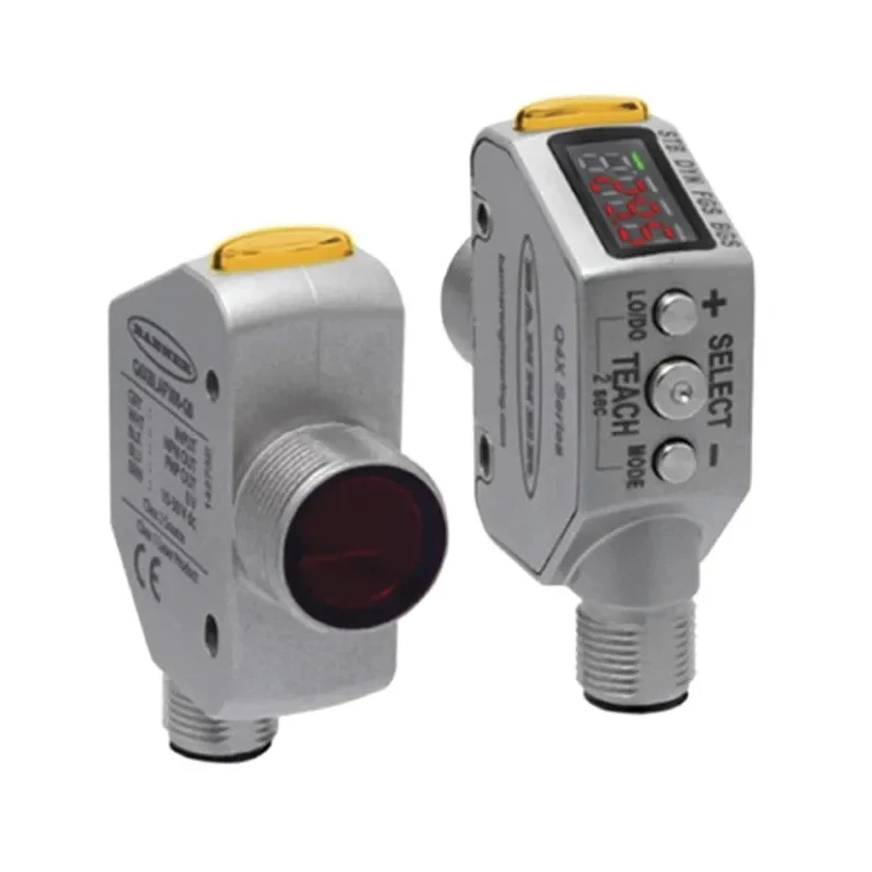 Banner Diffuse Distance Sensor Barrel Sensor 25 mm to 300 mm Bipolar NPN/PNP Laser Light Stainless Steel Q4XTBCOD300-Q8