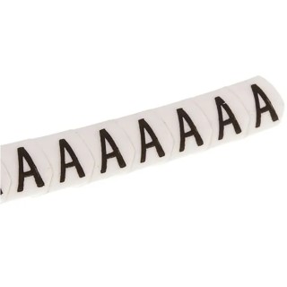 HellermannTyton Helagrip Slide-On Cable Marker Black, Pre-printed "A", 3 mm Cable, White, 1 mm Cable 901-10538 909-2954-PVC