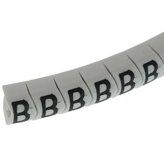 HellermannTyton HGDC Slide-On Cable Marker Black Pre-printed B, 3 mm Max Cable, 1 mm Min Cable 901-10539 909-2963-PVC