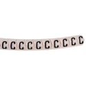 HellermannTyton HGDC Slide-On Cable Marker Black, Pre-printed "C", 3 mm to 1 mm Cable Diameter, PVC 901-10540 909-2966-PVC