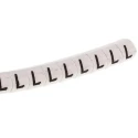 HellermannTyton HGDC Slide-On Cable Marker, Black, Pre-printed "L", 5 mm Cable Diameter, White Marker 901-10593 909-3146-PVC