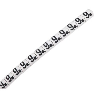 HellermannTyton HGDC Slide-On Cable Marker, Black Pre-printed "9", for 2mm to 5mm Cable Diameter, Polyvinyl 901-10612