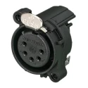 Neutrik PCB XLR Connector, Straight Orientation, 50V AC, 3A Current, Female, 5 Contacts, Gold Plating RSNC5FAH-D