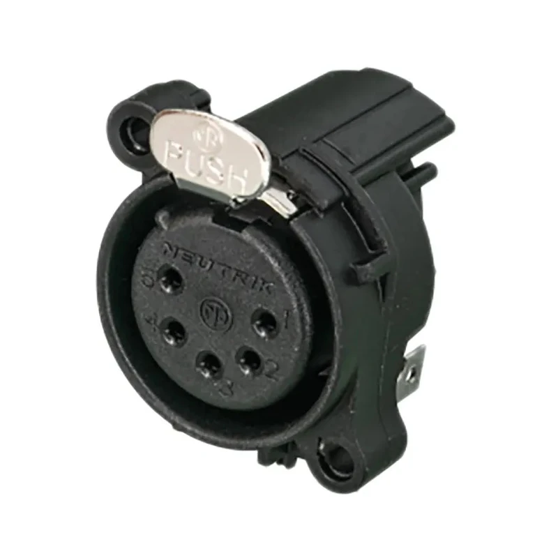 Neutrik PCB XLR Connector, Straight Orientation, 50V AC, 3A Current, Female, 5 Contacts, Gold Plating RSNC5FAH-D