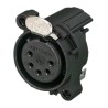 Neutrik PCB XLR Connector, Straight Orientation, 50V AC, 3A Current, Female, 5 Contacts, Gold Plating RSNC5FAH-D