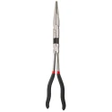 Facom Long Half-Round Nose Plier Serrated Jaw 81mm, Ergonomic Handle, 340mm Overall Length 185.34L