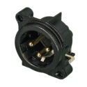Neutrik PCB XLR Connector, Straight Orientation, 3 Contacts, 50V AC, 6A Current, Gold Plating RSNC3MBH-B