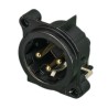 Neutrik PCB XLR Connector, Straight Orientation, 3 Contacts, 50V AC, 6A Current, Gold Plating RSNC3MBH-B