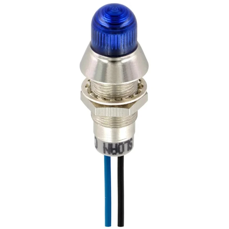 Sloan Blue Panel Mount Indicator 28V dc, 5V dc, 20mA, Lead Wire Termination, IP68, Prominent Bezel 1782816B1B91GCL1