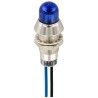 Sloan Blue Panel Mount Indicator 28V dc, 5V dc, 20mA, Lead Wire Termination, IP68, Prominent Bezel 1782816B1B91GCL1