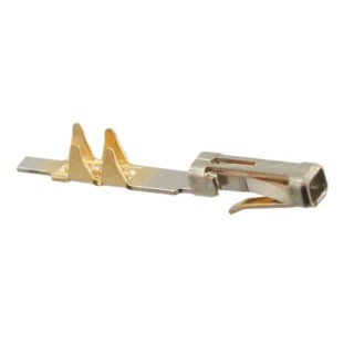 TE Connectivity FFC Series Female Crimp Terminal 2A Current Gold Plated Phosphor Bronze Contact 12.01mm Length 1-487117-1
