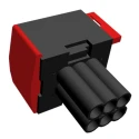 TE Connectivity Junior Power Timer Automotive Connector Female Black 6 Way Crimp Termination 1-967241-1