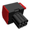 TE Connectivity Junior Power Timer Automotive Connector Female Black 6 Way Crimp Termination 1-967241-1
