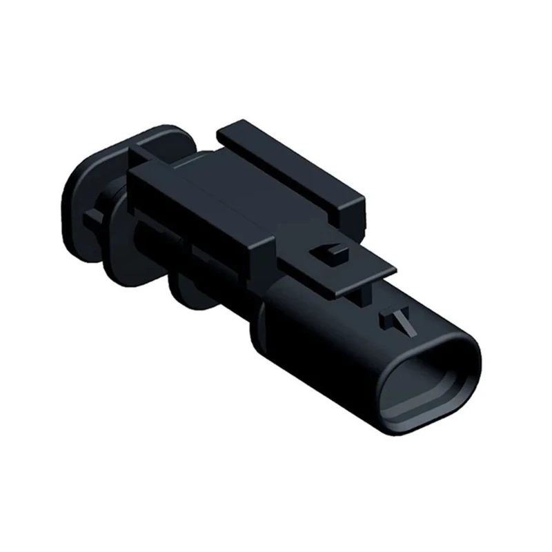 TE Connectivity MCON 1.2 Automotive Connector Male Black Plug-in 2 Way Crimp Termination 1-1703498-1