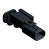 TE Connectivity MCON 1.2 Automotive Connector Male Black Plug-in 2 Way Crimp Termination 1-1703498-1