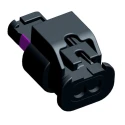 TE Connectivity MCON 1.2 Automotive Connector Female 2 Way Crimp Termination Black 25A 1-1670916-1