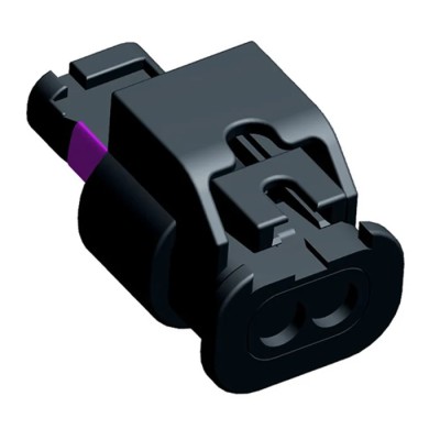 TE Connectivity MCON 1.2 Automotive Connector Female 2 Way Crimp Termination Black 25A 1-1670916-1