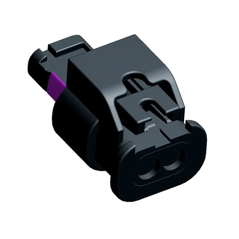 TE Connectivity MCON 1.2 Automotive Connector Female 2 Way Crimp Termination Black 25A 1-1670916-1