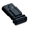 TE Connectivity MCON 1.2 Automotive Connector Male Black Plug-in 4 Way Crimp Termination 1-1564559-1