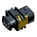 TE Connectivity HDSCS Automotive Connector Male Black Plug-in 7 Way Crimp Termination 1-1703648-1
