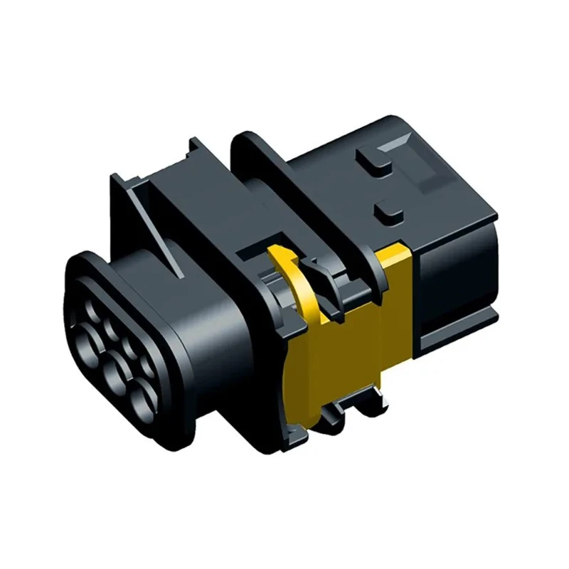 TE Connectivity HDSCS Automotive Connector Male Black Plug-in 7 Way Crimp Termination 1-1703648-1