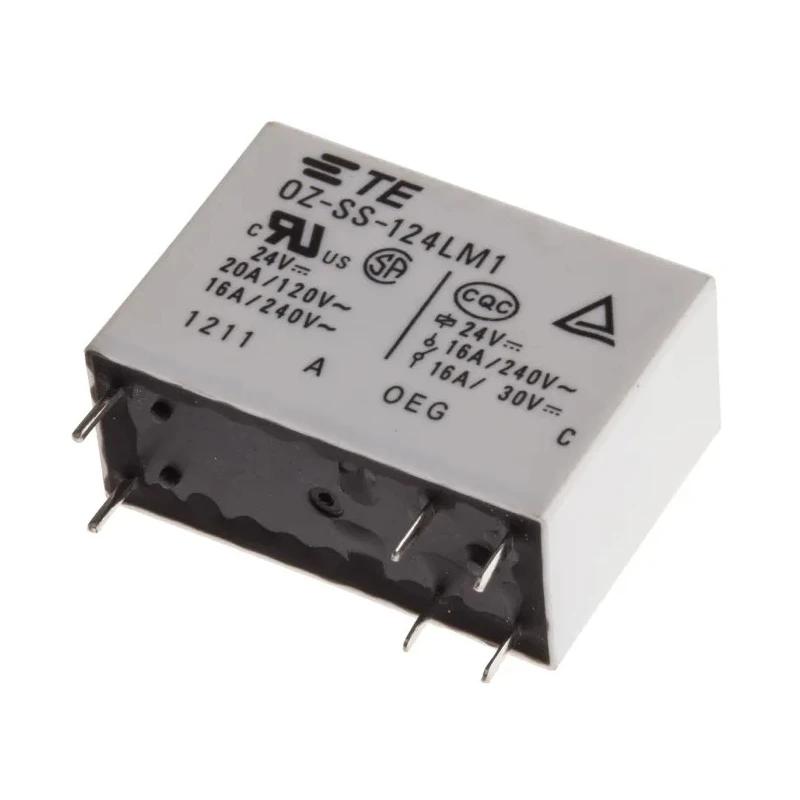 TE Connectivity OZ Series PCB Power Relay 24V DC Coil 16A Switching Current SPST 2-1440002-9