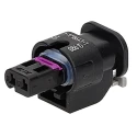 TE Connectivity Automotive Connector Housing Female 2 Contacts 25A Crimp Termination Black 1-1718643-1