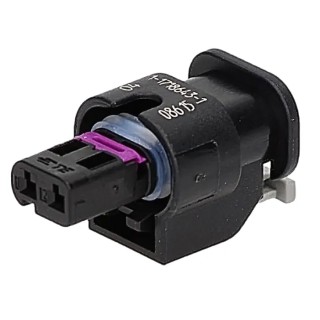 TE Connectivity Automotive Connector Housing Female 2 Contacts 25A Crimp Termination Black 1-1718643-1
