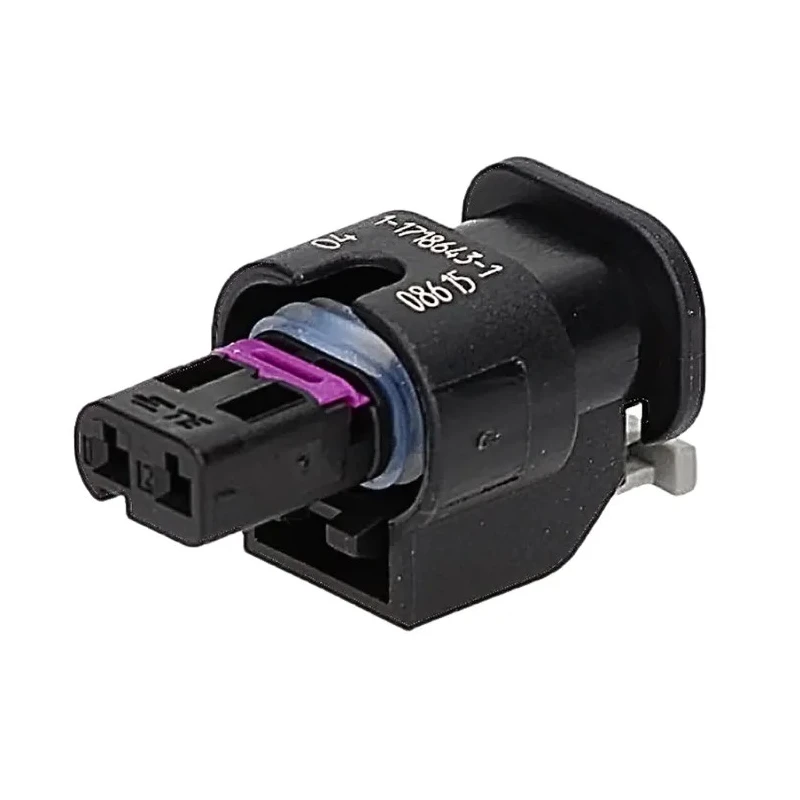 TE Connectivity Automotive Connector Housing Female 2 Contacts 25A Crimp Termination Black 1-1718643-1