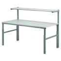 RS PRO Workbench with Adjustable Height, 300kg Max Load, 650 mm to 900 mm Height, 1.8m Width x 900 mm Length, Grey 909-7090