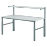 RS PRO Workbench with Adjustable Height, 300kg Max Load, 650 mm to 900 mm Height, 1.8m Width x 900 mm Length, Grey 909-7090