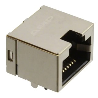 TE Connectivity Cat3 Shielded RJ45 Connector Female Through Hole Right Angle 1 Port 8 Way RJ45