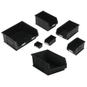 RS PRO Polypropylene Storage Bin, Black, 90 mm x 100 mm x 50 mm 909-6902