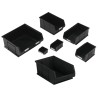 RS PRO Polypropylene Storage Bin, Black, 90 mm x 100 mm x 50 mm 909-6902