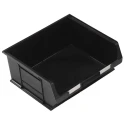 RS PRO Polypropylene Storage Bin 375 mm x 420 mm x 182 mm Black 909-6921