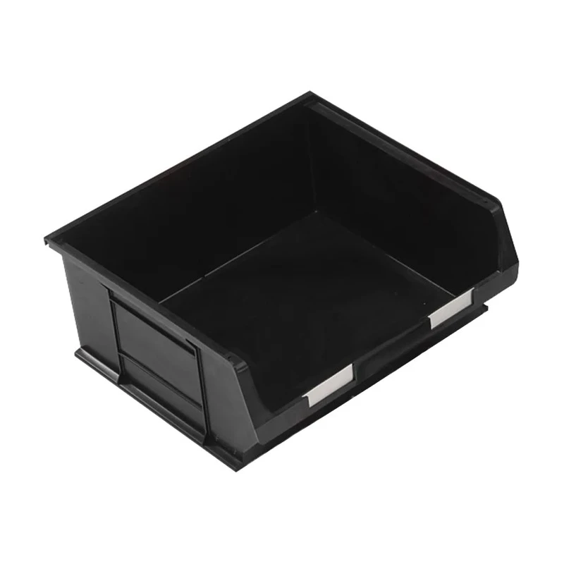 RS PRO Polypropylene Storage Bin 375 mm x 420 mm x 182 mm Black 909-6921