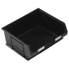 RS PRO Polypropylene Storage Bin 375 mm x 420 mm x 182 mm Black 909-6921