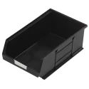 RS PRO Economy Recycled Semi-Open Fronted Polypropylene Storage Bin, 350 mm x 205 mm x 132 mm, Black 909-6918