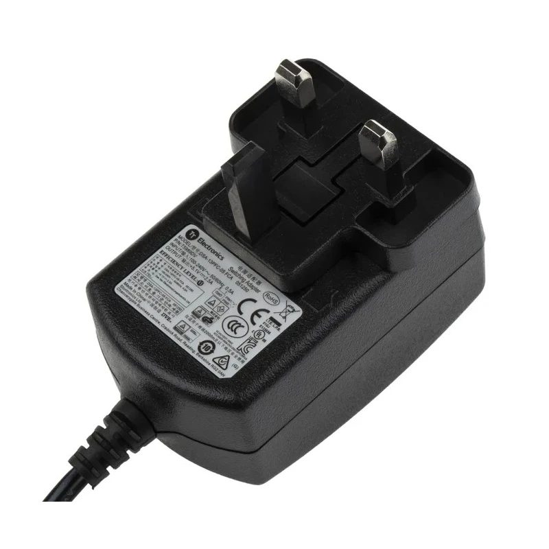 Stontronics Raspberry Pi Power Supply Micro USB Type B Universal Plug 5.1V 2.5A Cable 1.5m T5989DV-RS