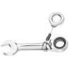 Facom Combination Ratchet Spanner Satin Chrome Height Safe 17 mm 127mm Overall 467S.17SLS