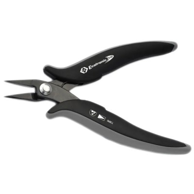 CK 1-Piece Round Nose Plier, 145mm Overall Length, 31mm Jaw, ESD Safe, Black Oxide Finish T3890
