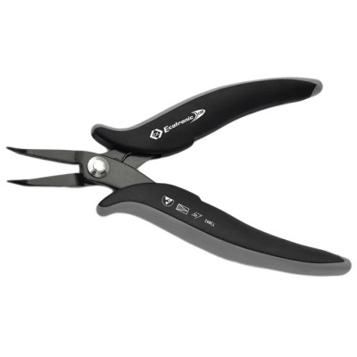 CK Round Nose Plier, 152mm Overall Length, 39mm Jaw, Dual Component Handle, Black Oxide Finish, ESD Safe T3892