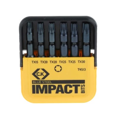 CK Torx Impact Bit Set Steel 6 Pieces with Torx Drive T4513