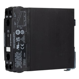 Crydom DR22 Series Solid State Relay, 20 A Load, DIN Rail Mount, 600 Vrms Load, 280V ac/dc Control DR22