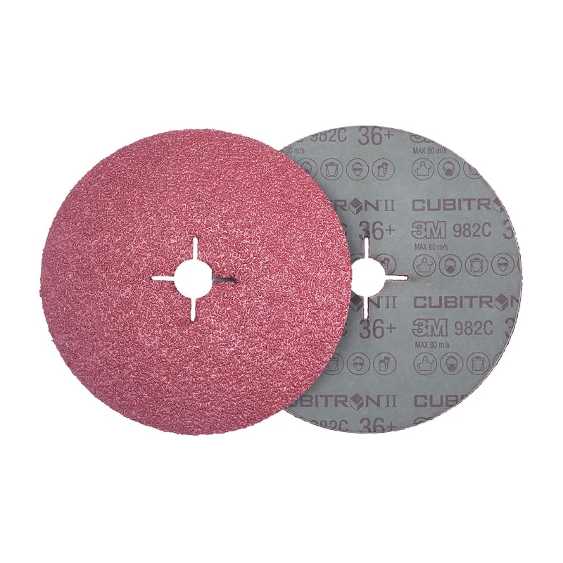 3M Cubitron II Ceramic Abrasive Disc 125 mm Diameter P36 Grit Open Coat Fibre Backing 3M 982C diam 125, 36+