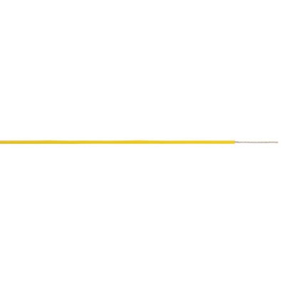 AXINDUS KZ Series Yellow 0.22 mm² 24 AWG Hook Up Wire, 7 x 0.2 mm Strands, Silver Plated Copper Conductor, 250 m KZ0505J
