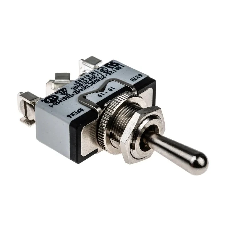 APEM Toggle Switch Panel Mount On-Off-On SPDT 400 V ac Screw Terminal 10A 637H